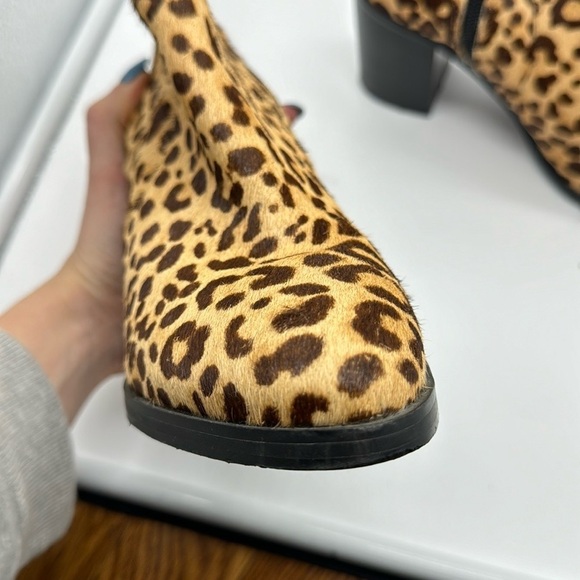 Steve Madden Leopard Heeled Real Fur 90s Boots Size 6.5 - Picture 3 of 13